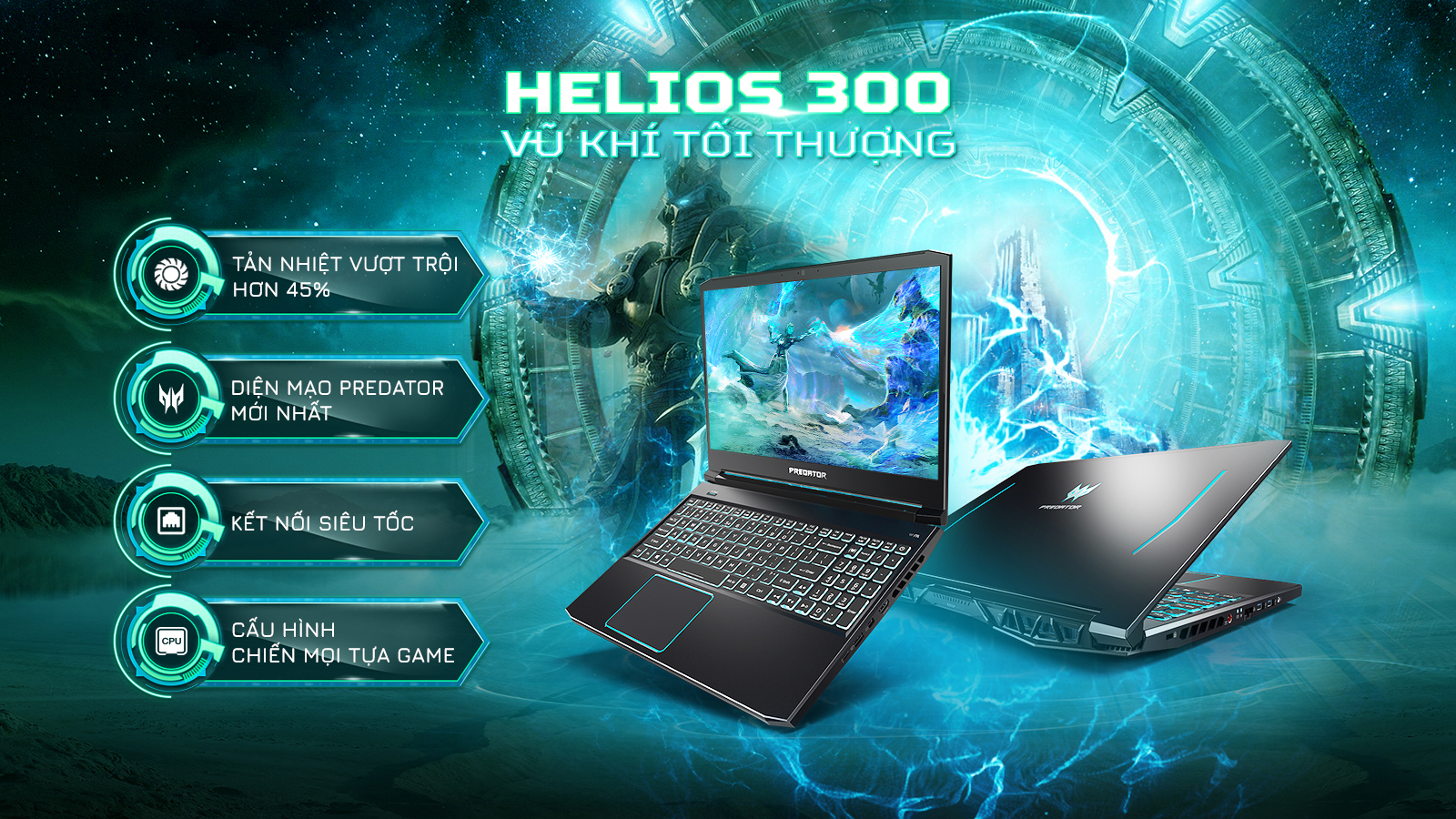 Laptop Acer Gaming Predator Helios 300 PH315-53-770L (NH.Q7XSV.002) (i7 10750H/8GB RAM/512GB SSD