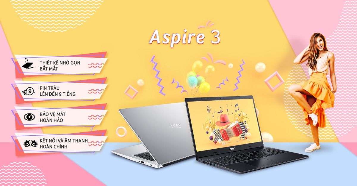 Laptop Acer Aspire 3 A315-56-34AY (NX.HS5SV.007) (i3 1005G1/4GB RAM/512GB SSD/15.6 inch FHD/Win 10/Đ