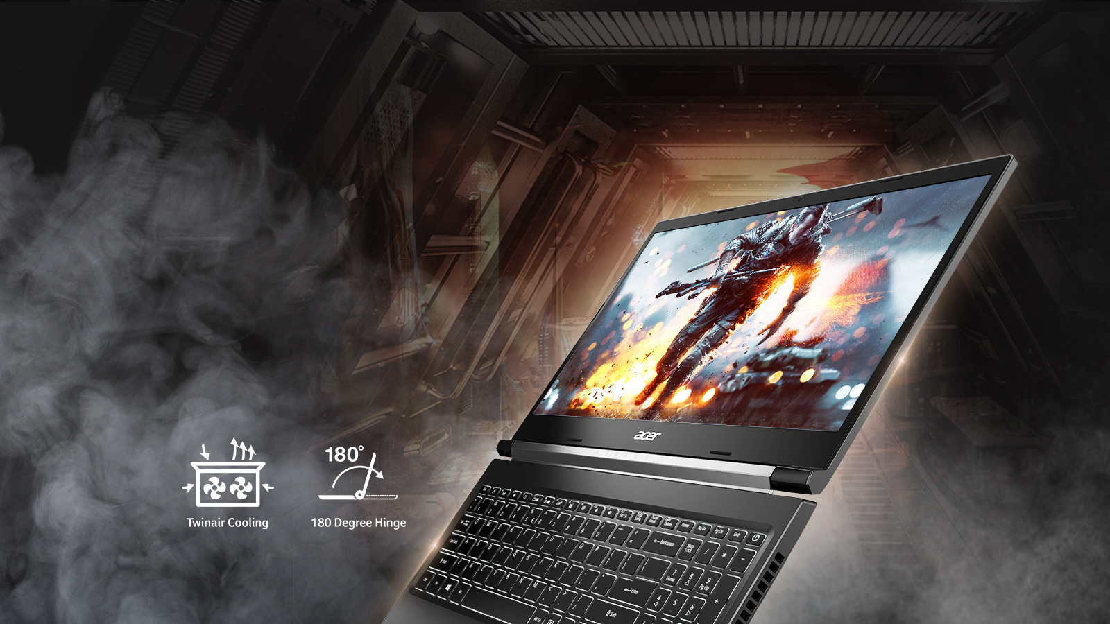 Laptop Acer Gaming Aspire 7 A715-41G-R150 (NH.Q8SSV.004) (Ryzen 7 3750H/8GB RAM/512GB SSD/ GTX1650Ti