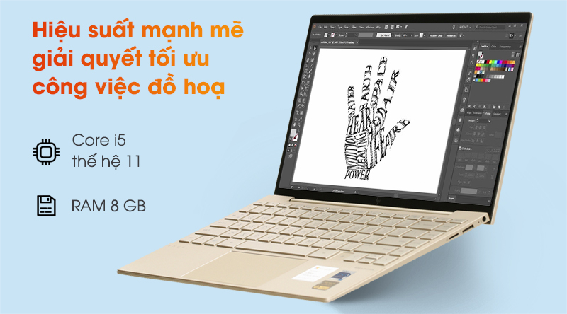 Laptop HP Envy 13 ba1028TU i5 1135G7/8GB/512GB/Office H&S2019/Win10 (2K0B2PA)