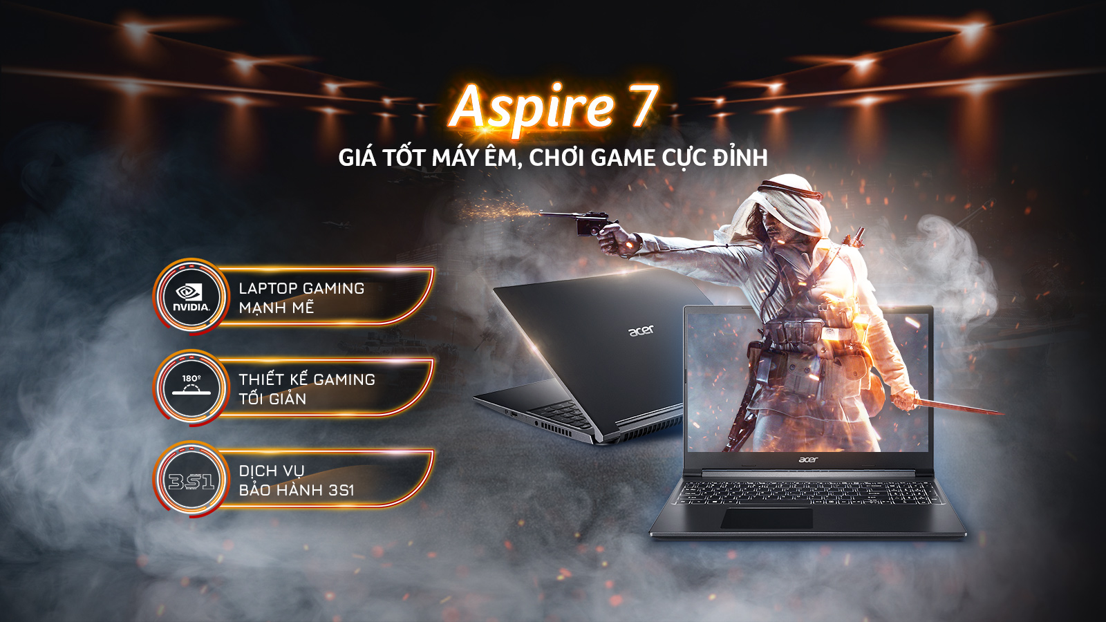 Laptop Acer Gaming Aspire 7 A715-41G-R150 (NH.Q8SSV.004) (Ryzen 7 3750H/8GB RAM/512GB SSD/ GTX1650Ti