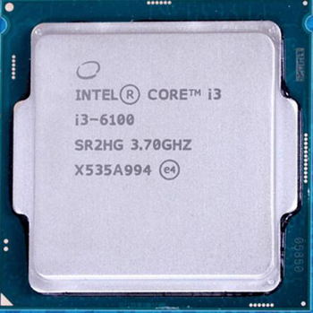CPU Intel Core i3-6100 3.7 GHz / 3MB / HD 530 Graphics / Socket 1151 (Skylake)