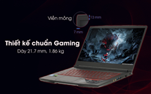 Laptop MSI Gaming GF63 Thin 9SCSR (1057VN) (i5 9300H 8GB RAM/512GBSSD/GTX1650Ti 4G/15.6 inch FHD 144